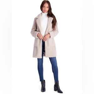 French Connection Beige Teddy Coat